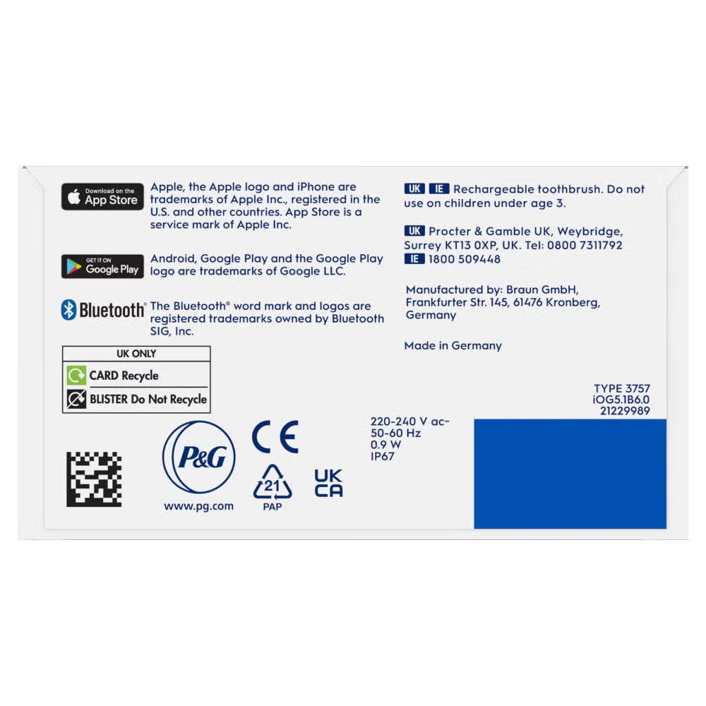 Oral-B iO 5 Black Electric Toothbrush, 1 Toothbrush Head, Designed By Braun Image 13