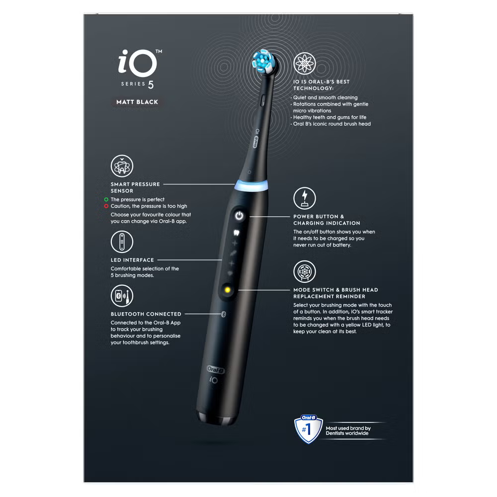 Oral-B iO 5 Black Electric Toothbrush Image 12