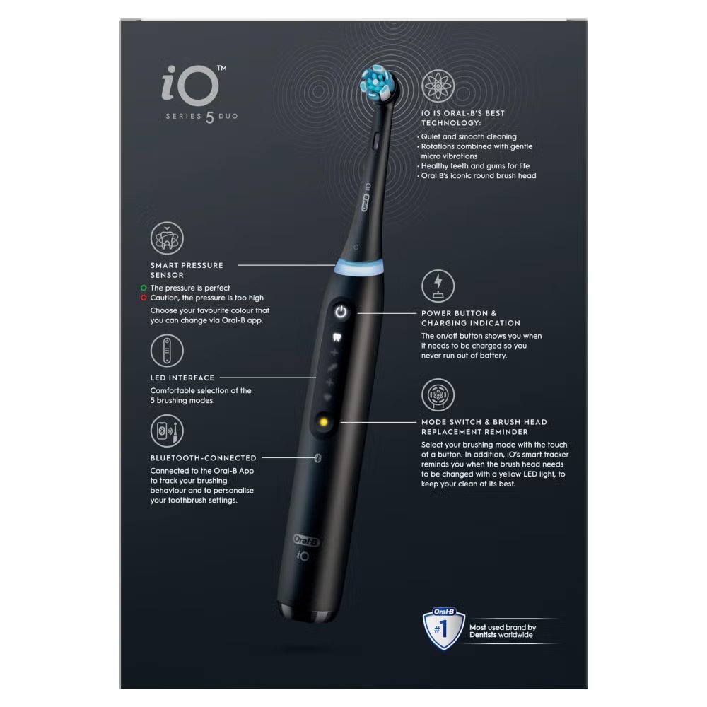 Oral-B iO 5 Black & White Electric Toothbrushes Image 12