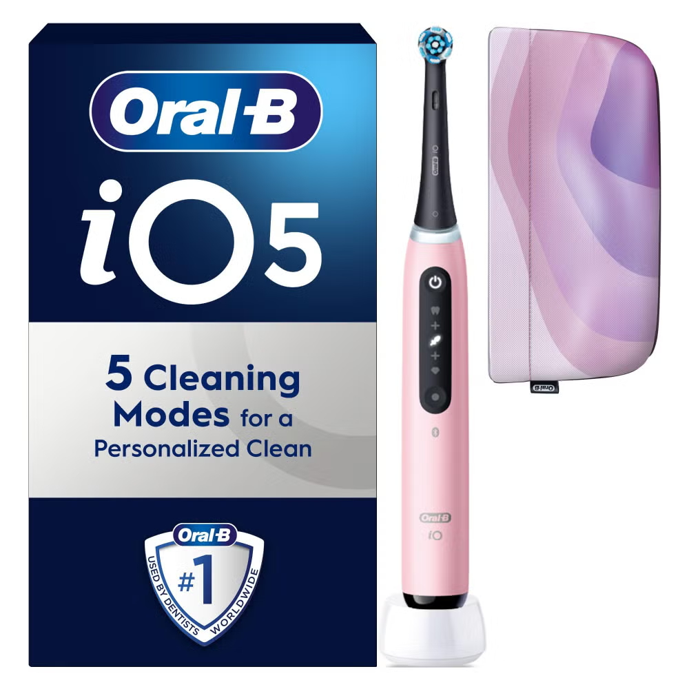 Oral-B iO 5 Pink Electric Toothbrush Image 1