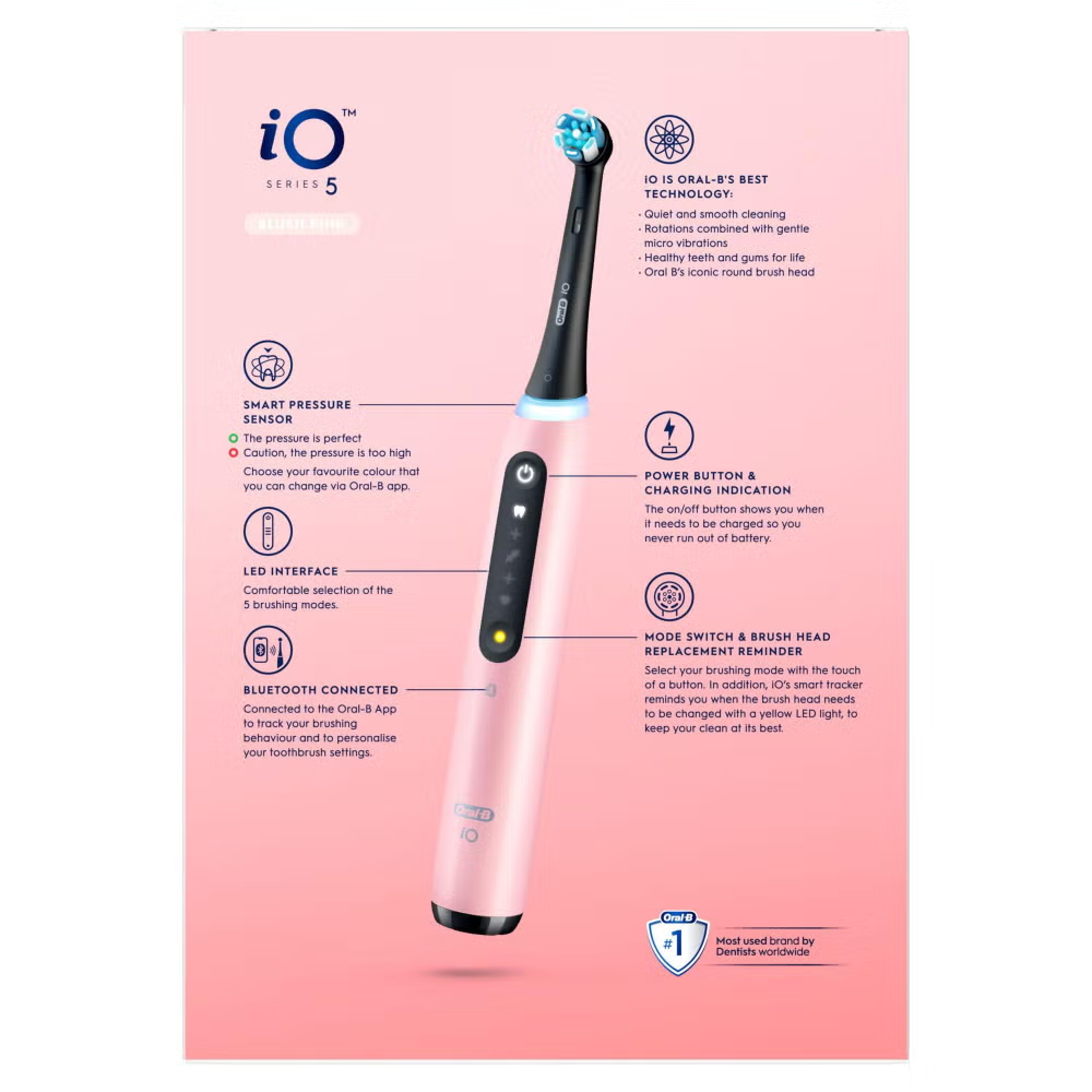 Oral-B iO 5 Pink Electric Toothbrush Image 12