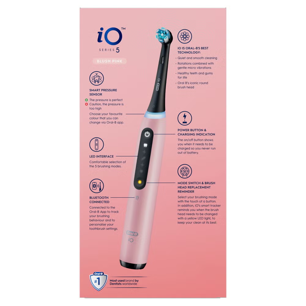 Oral-B iO 5 Pink Electric Toothbrush Image 12