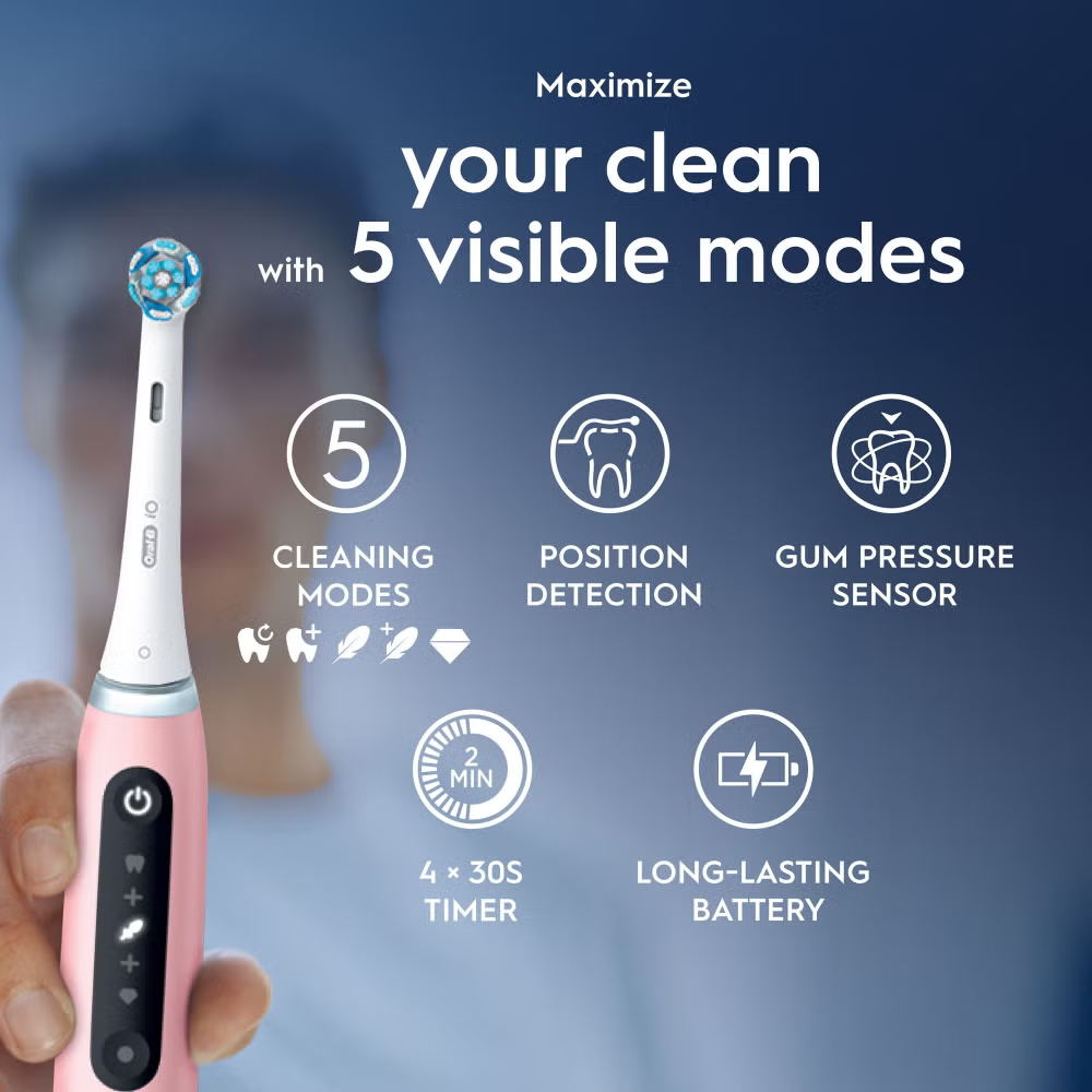 Oral-B iO 5 Pink Electric Toothbrush Image 2