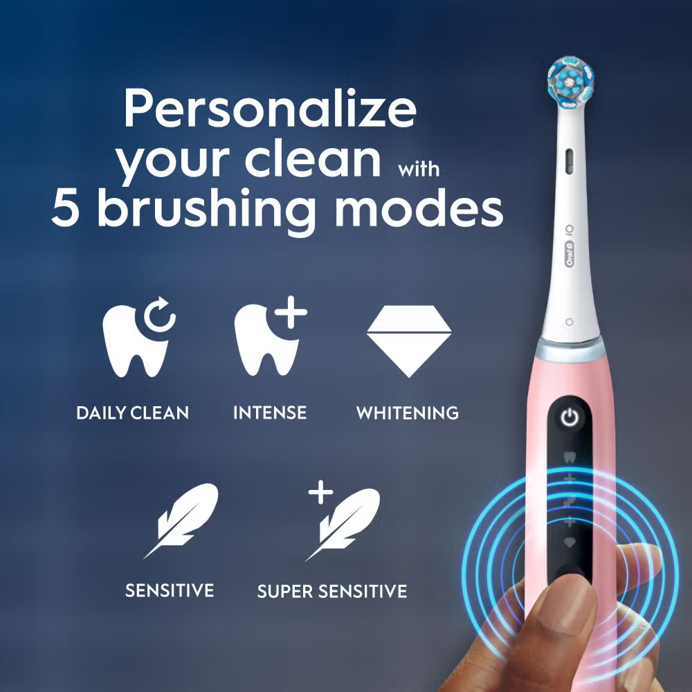 Oral-B iO 5 Pink Electric Toothbrush Image 3