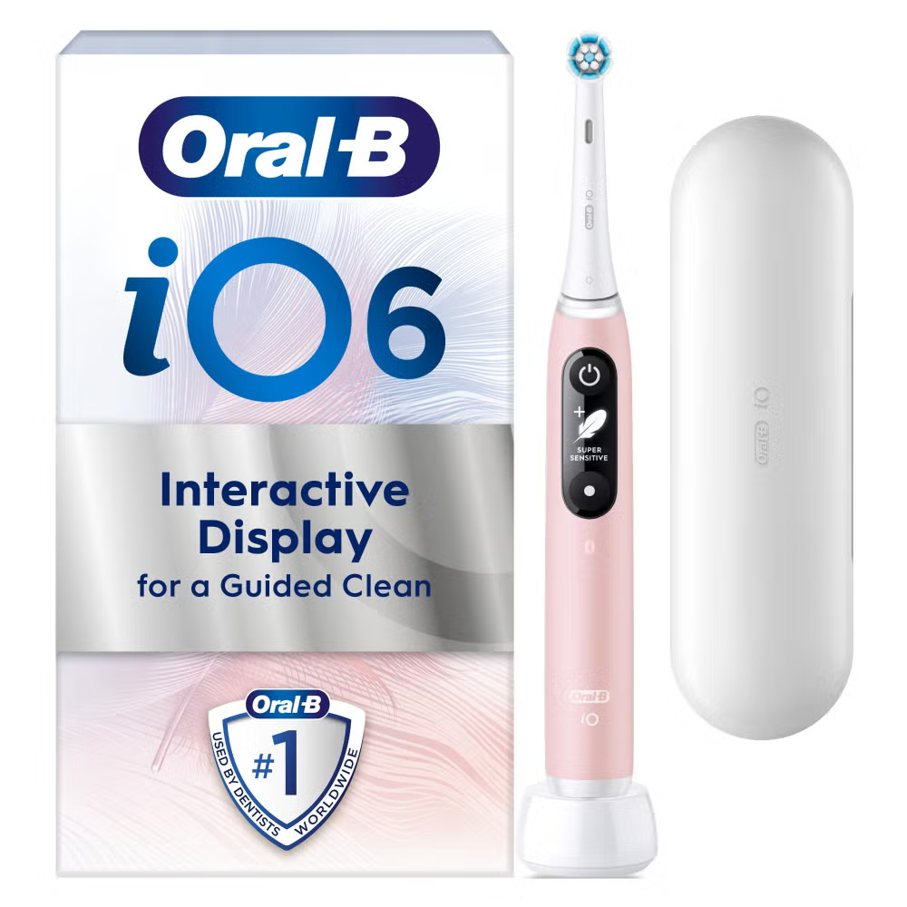 Oral-B iO 6 Pink Electric Toothbrush Designed By Braun Image 1