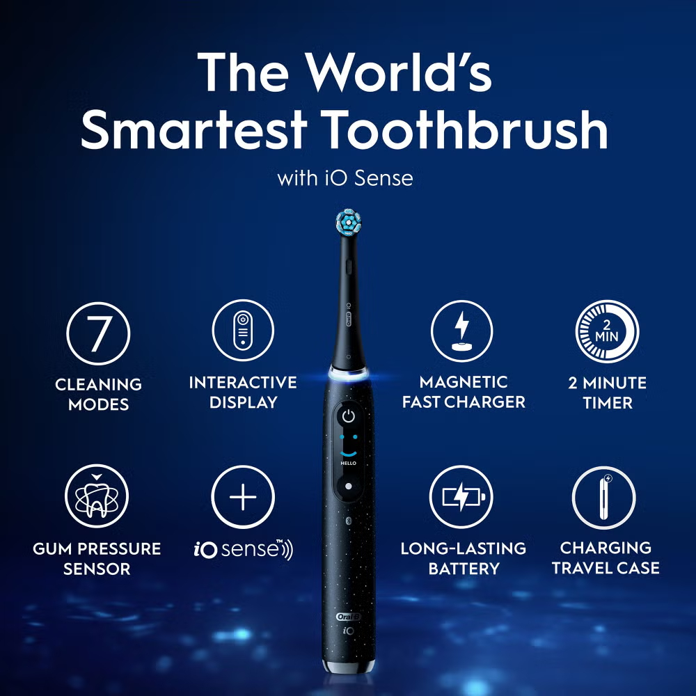 Oral-B iO10 Black Electric Toothbrush Designed by Braun Image 2