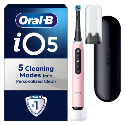 Oral B iO5 Pink Electric Toothbrush Designed By Braun