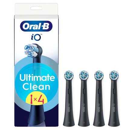 Oral-B iO Series Ultimate Clean Black, Original Brush Heads, CrissCross Bristles, 4