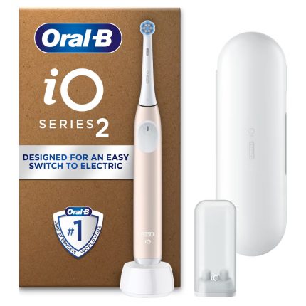 Oral-B iO2 Plus Calm Pink Electric Toothbrush with Travel Case